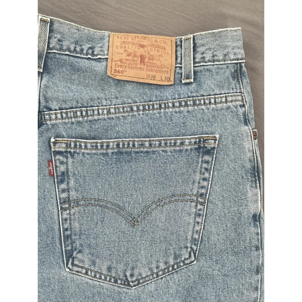 Vintage Levi's‎ 560 Loose Fit Tapered Leg Jeans Light Wash Cotton Denim W38xL28